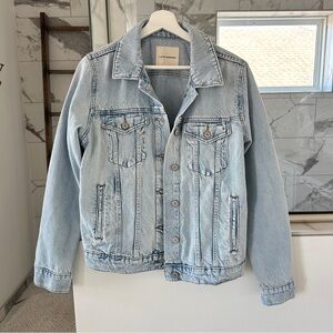 LUCKY Light Denim Jean Jacket Trucker Oversize NEW